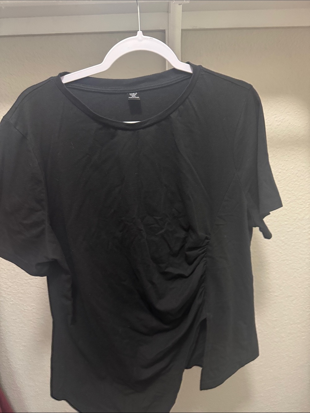 asymmetric black shirt